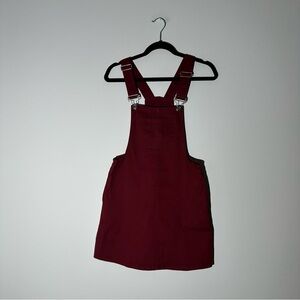 Stylish Burgundy Pinafore Dress
